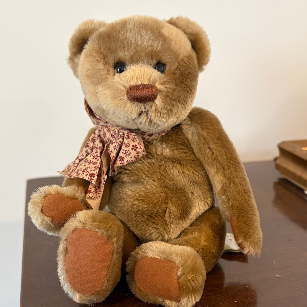 Gund Bradley Brown Teddy Bear with Floral Scarf